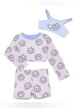 Disney Marie Toddler Swimsuit and Rashguard 3t